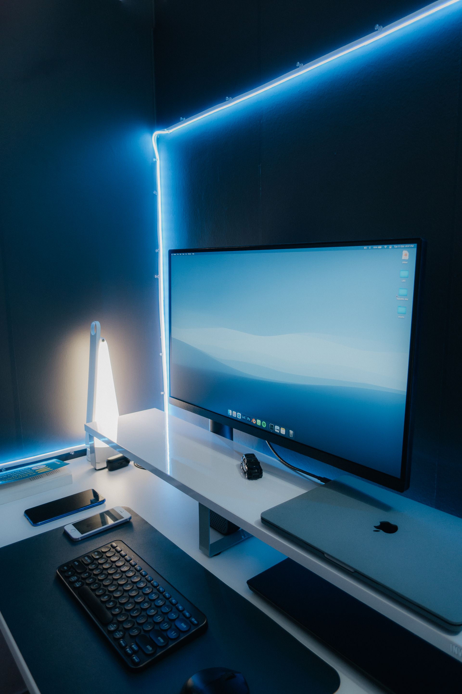 Desktop PC with visible cooling and internal components